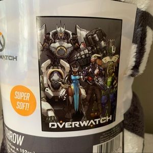 Blizzard Overwatch Plush Throw Blanket Soft 46" X 60" in Gray Fleece Characters